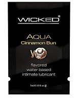 Лубрикант Wicked Aqua Cinnamon Bun с ароматом булочки с корицей - 3 мл.